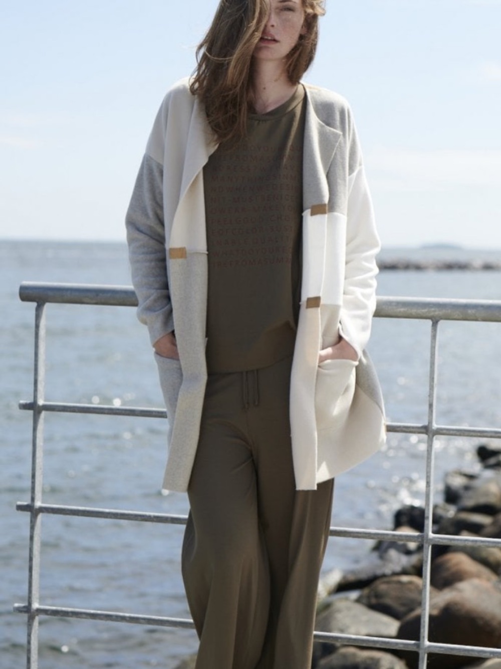 Henriette Steffensen fleece striped cardigan